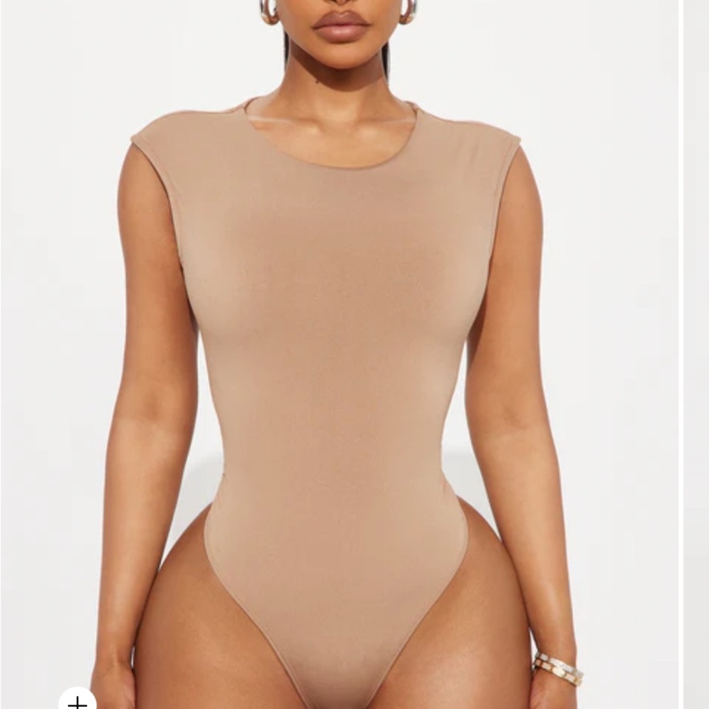 Fashion Nova Brown Sleeveless Bodysuit